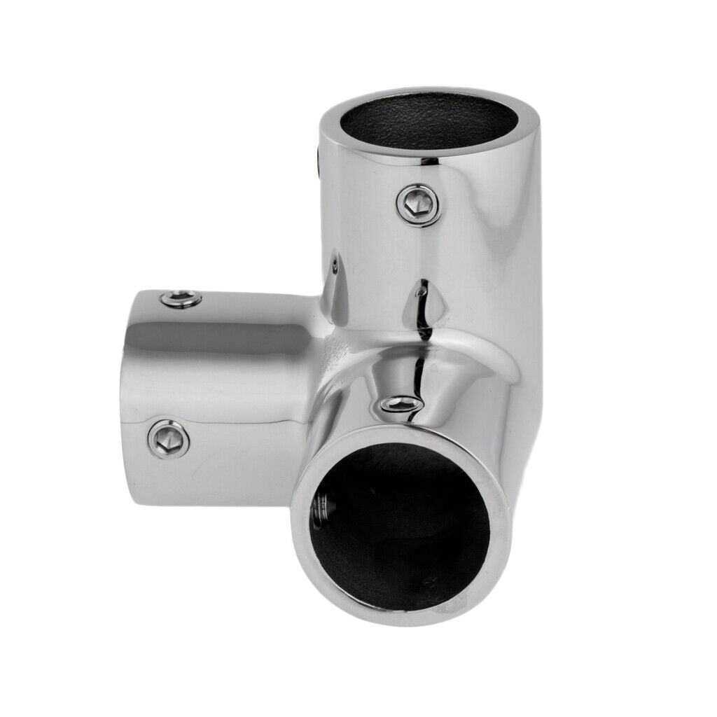 Universal 25mm 1" 3 Way Corner 90 Degree Elbow Marine Boat Hand Rail Fitting