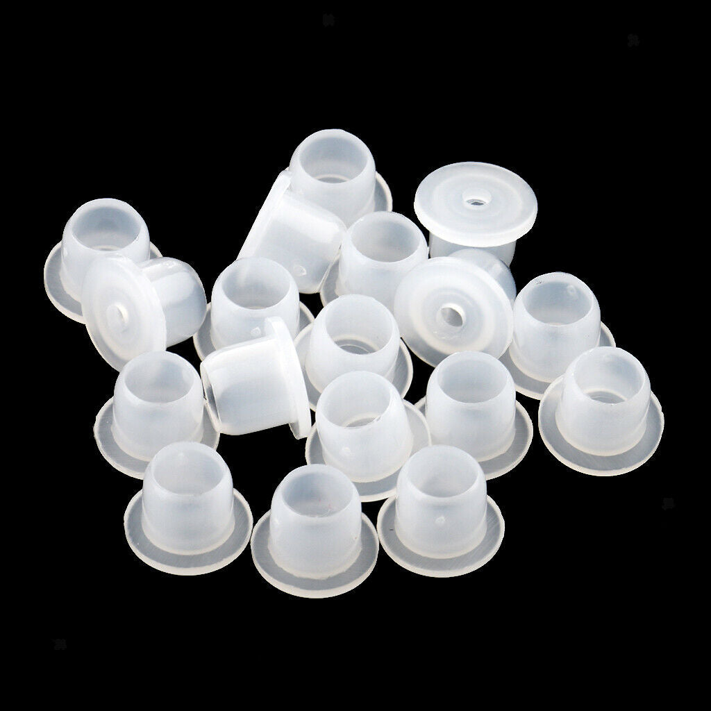 Lots 20pcs Empty Clear Glass Dram Bottles Vials With Black Screw   Brown 1ml