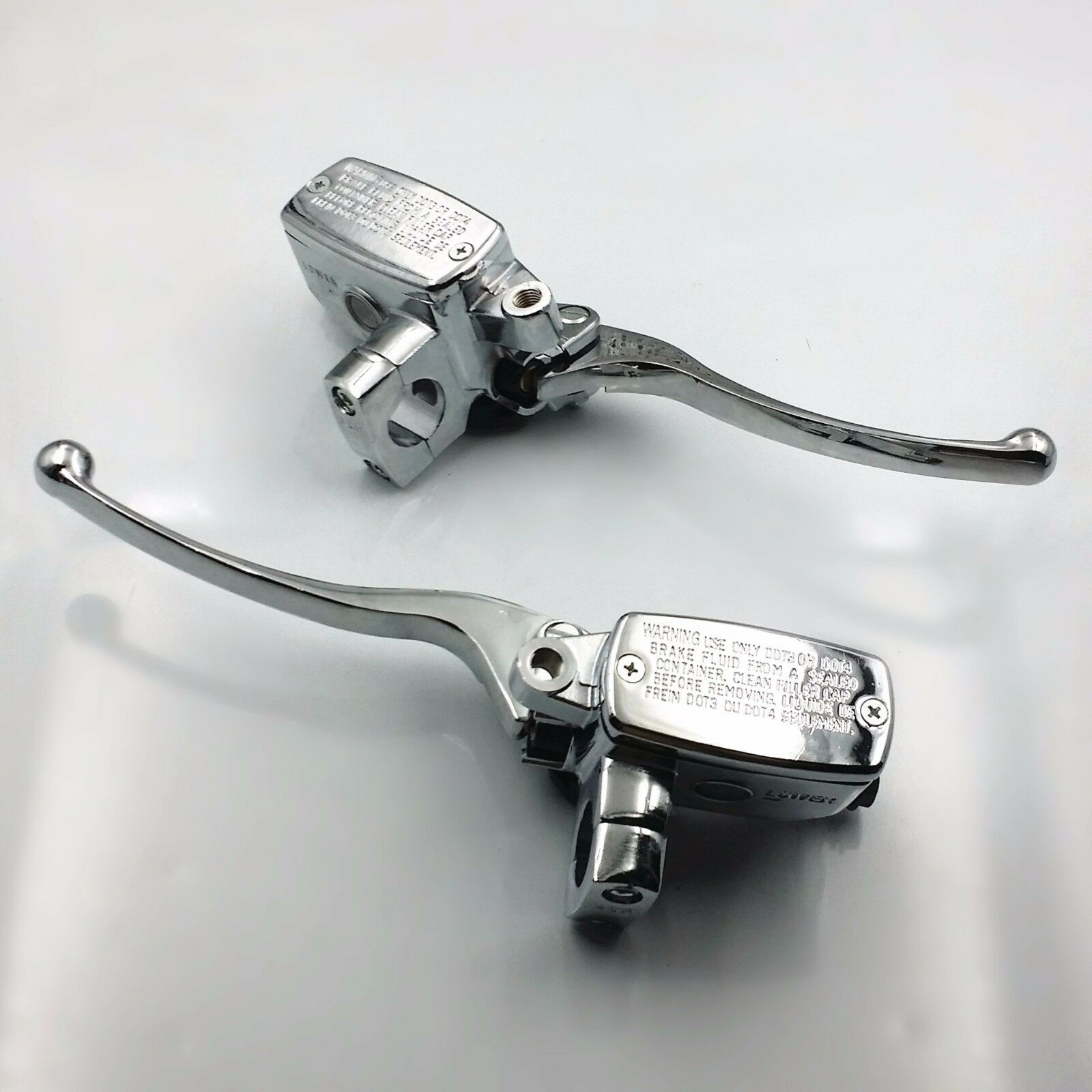 Chrome 1" 25mm Handlebar Reservoir Brake Hydraulic Clutch Master Cylinder Lever