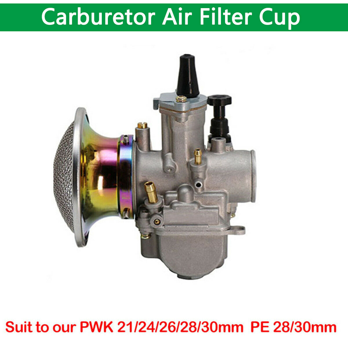 50mm Motorcycle Carburetor Air Filter Cup CNC Aluminium Alloy Rust Resistant