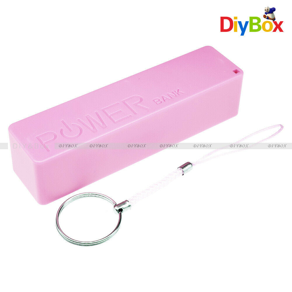 Pink USB Power Bank Charger Pack Box Battery Case For 1x18650 DIY Portable