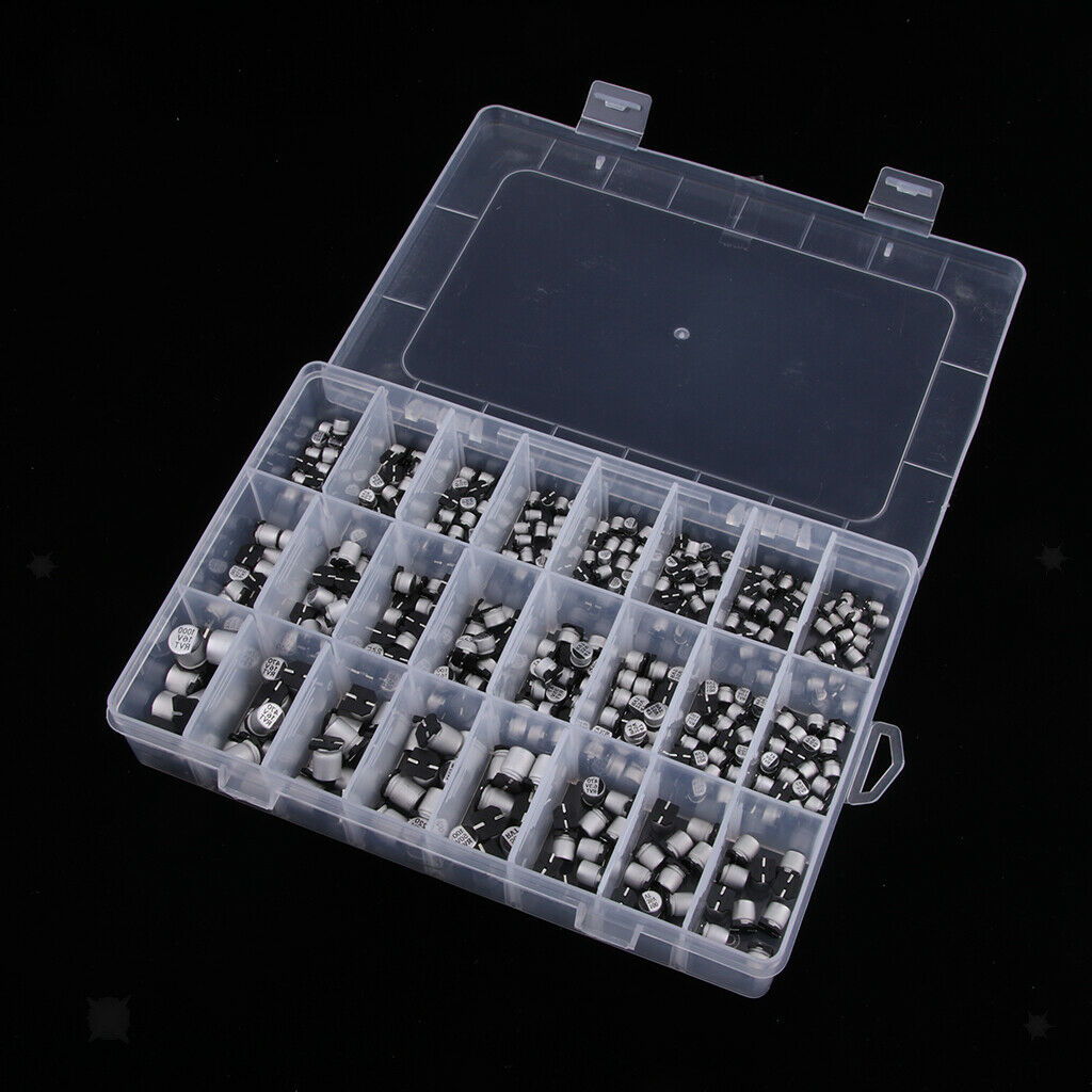 400Pcs (1uF - 1000uF) SMD Aluminum Electrolytic Capacitors Assortment Kit