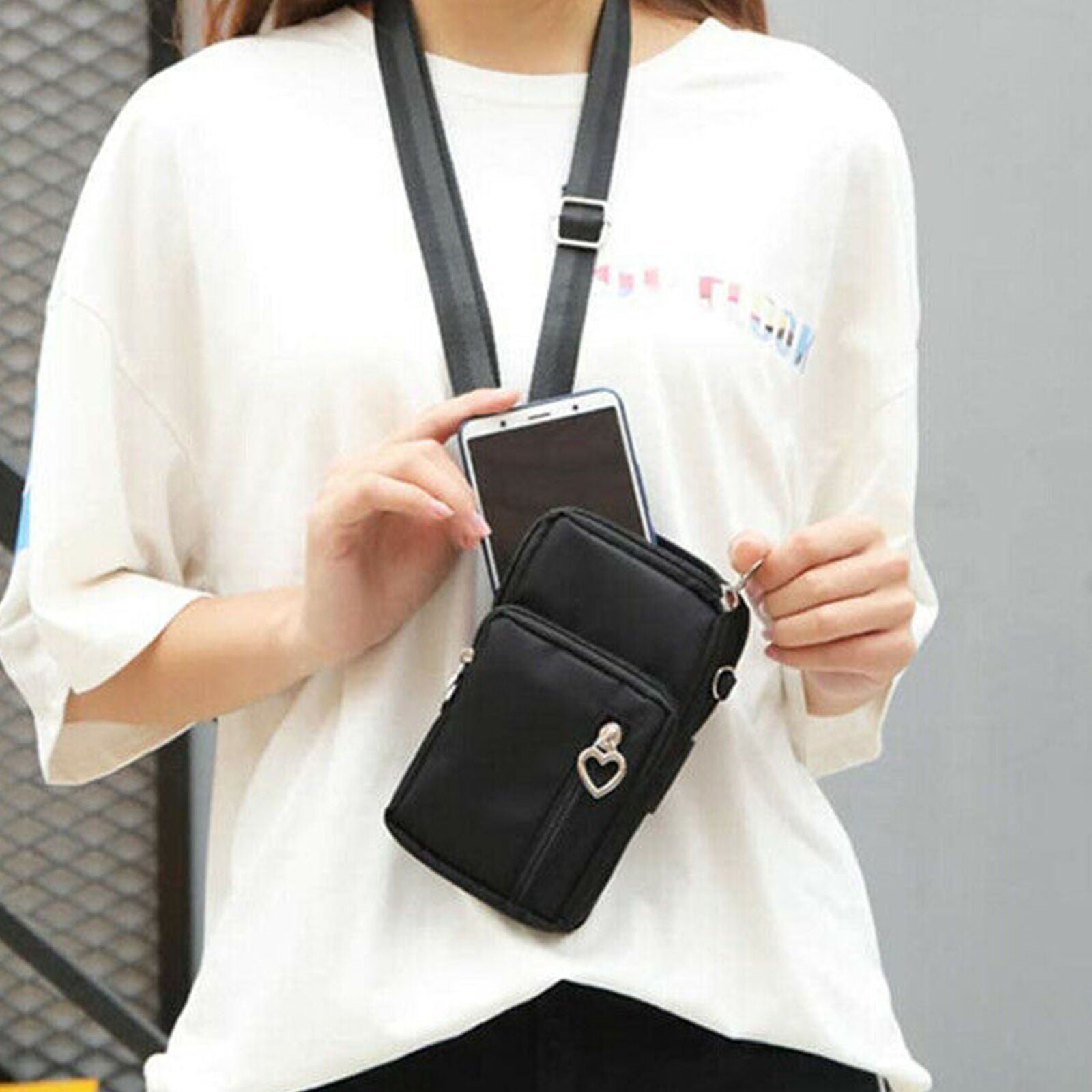 Ladies small shoulder bag mobile phone pocket wallet hip bag card pocket mini