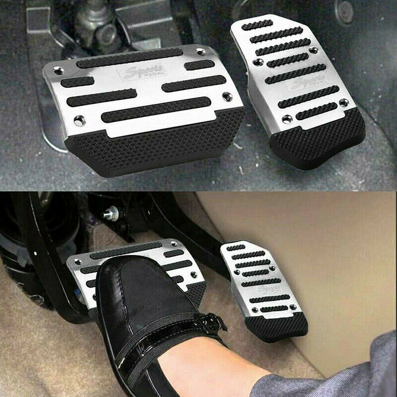 2X Aluminum Non-Slip Automatic Car Brake Accelerator Pedal Pad Cover Universal
