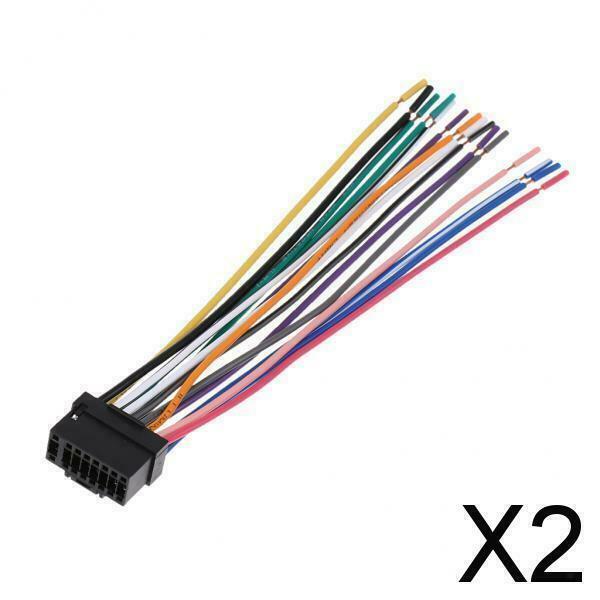 2X 16Pin Car Radio Stereo Speaker Wire Harness Plug for  CDA-9887