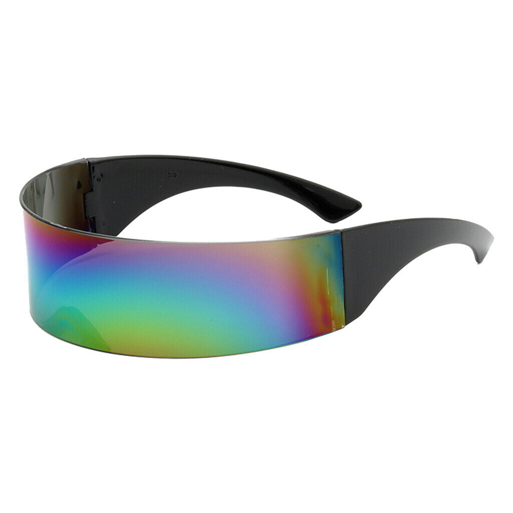 4PCS Unisex Fashion Futuristic Sunglasses Robotic Narrow Sun Glasses Eyewear