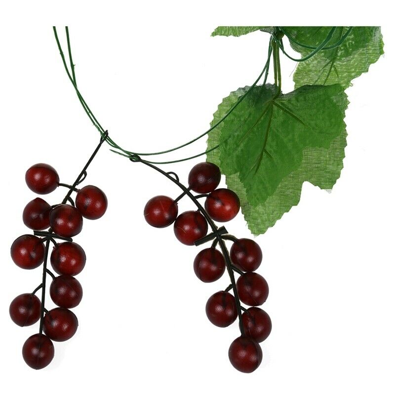 2x Artificial Grape Vine Garland Fruit for Home Garden Decoration D9F9F9