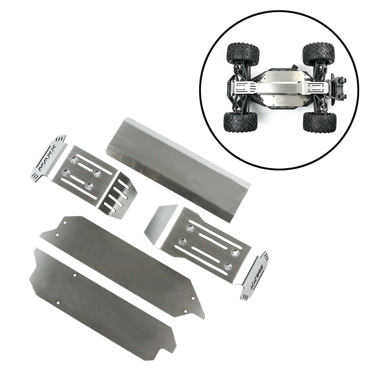 RC Car Chassis Armor Bottom Protector Skid Plate for MAXX 1:10 Scale RC Car