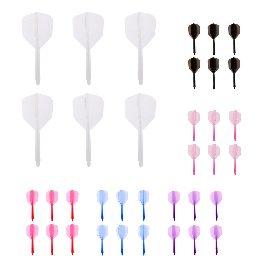 12x Transparent 2BA Thread  Shafts &  Flights Connection, Red &