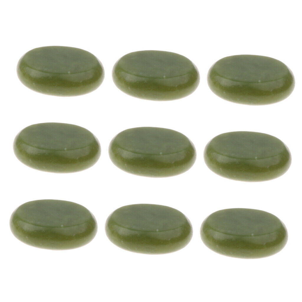 9 lot Large Natural Jade Stones Massage Stones SPA Energy Hot Stones 5 x 6cm