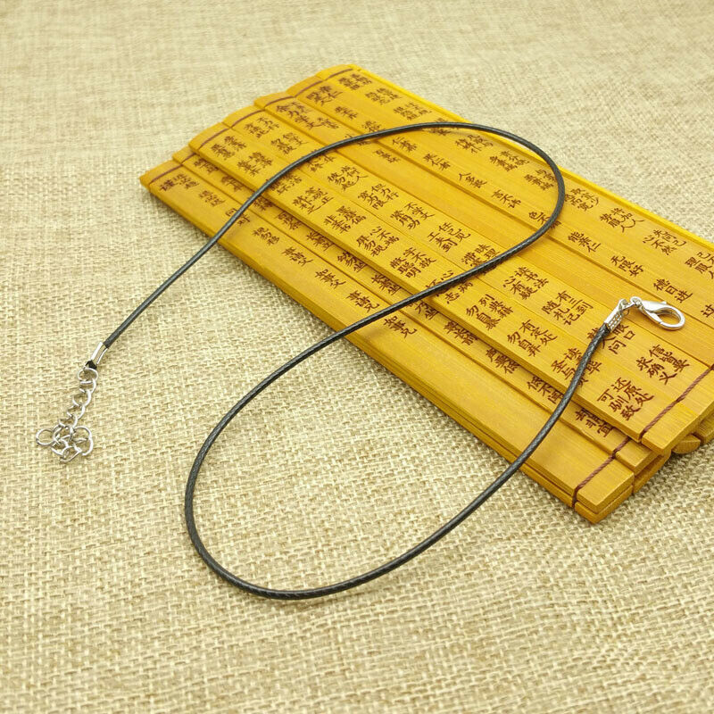 Wholesale 100pcs black PU wax rope leather rope