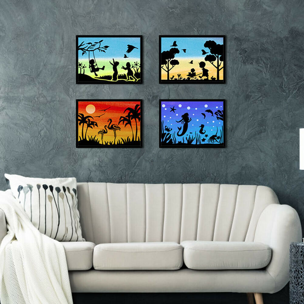 16pcs Silhouette Painting Template Stencils DIY Art Pattern Making Plate @