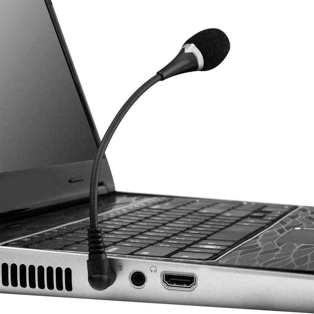 Portable Mini 3.5mm Stereo Mic Audio Microphone For PC Mobile Phone Laptop zj