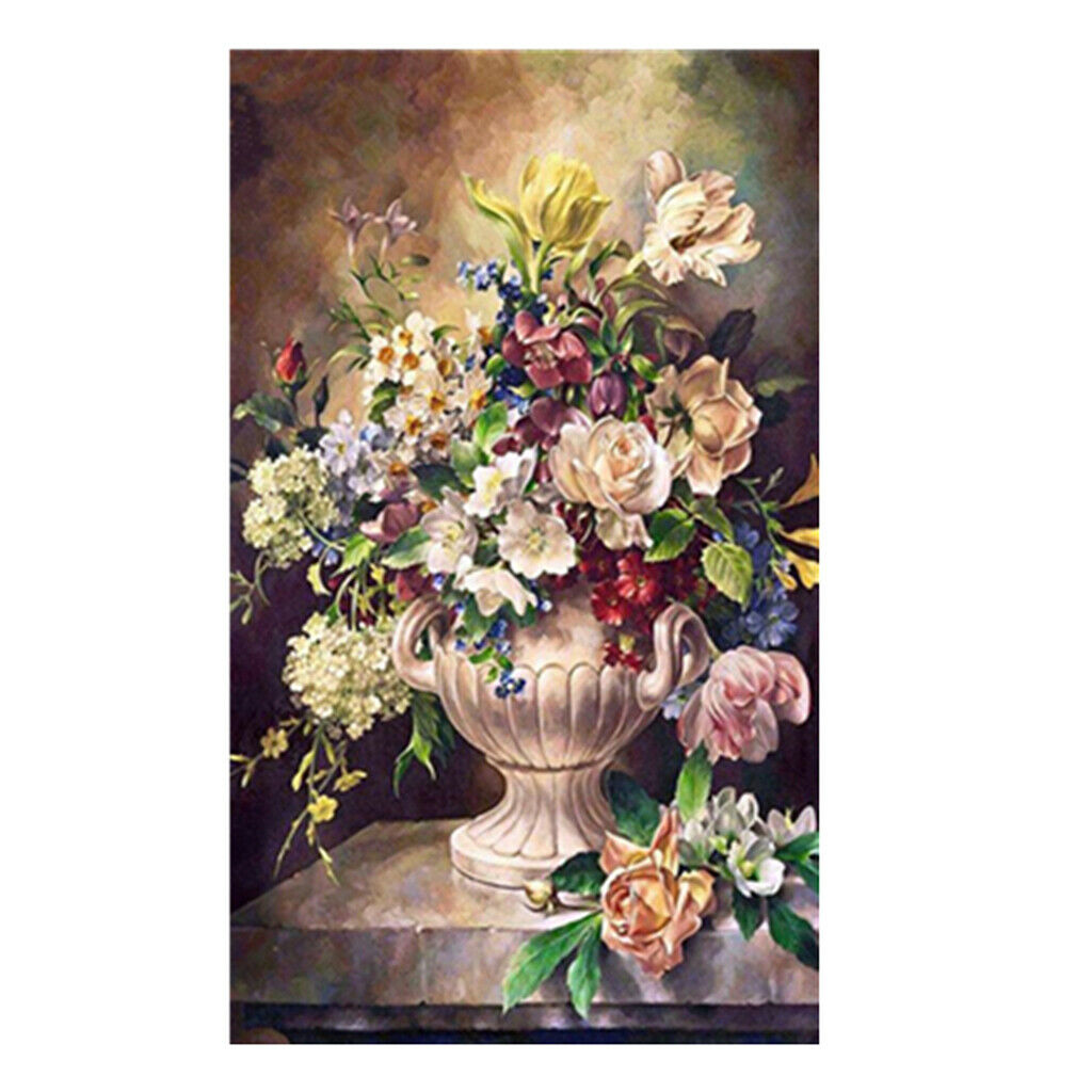 Embroidered Flower DIY Craft 5D Diamond Painting Kit Rhinestone Stitchwork