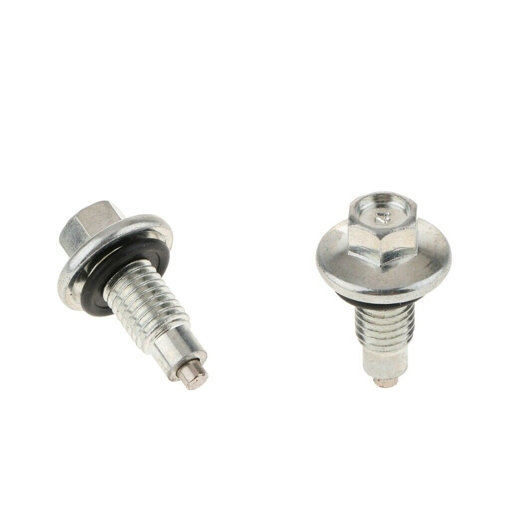 Pair Magnetic Oil Pan Drain Plug Bolt & Gasket for Chevy Tahoe Yukon GMC