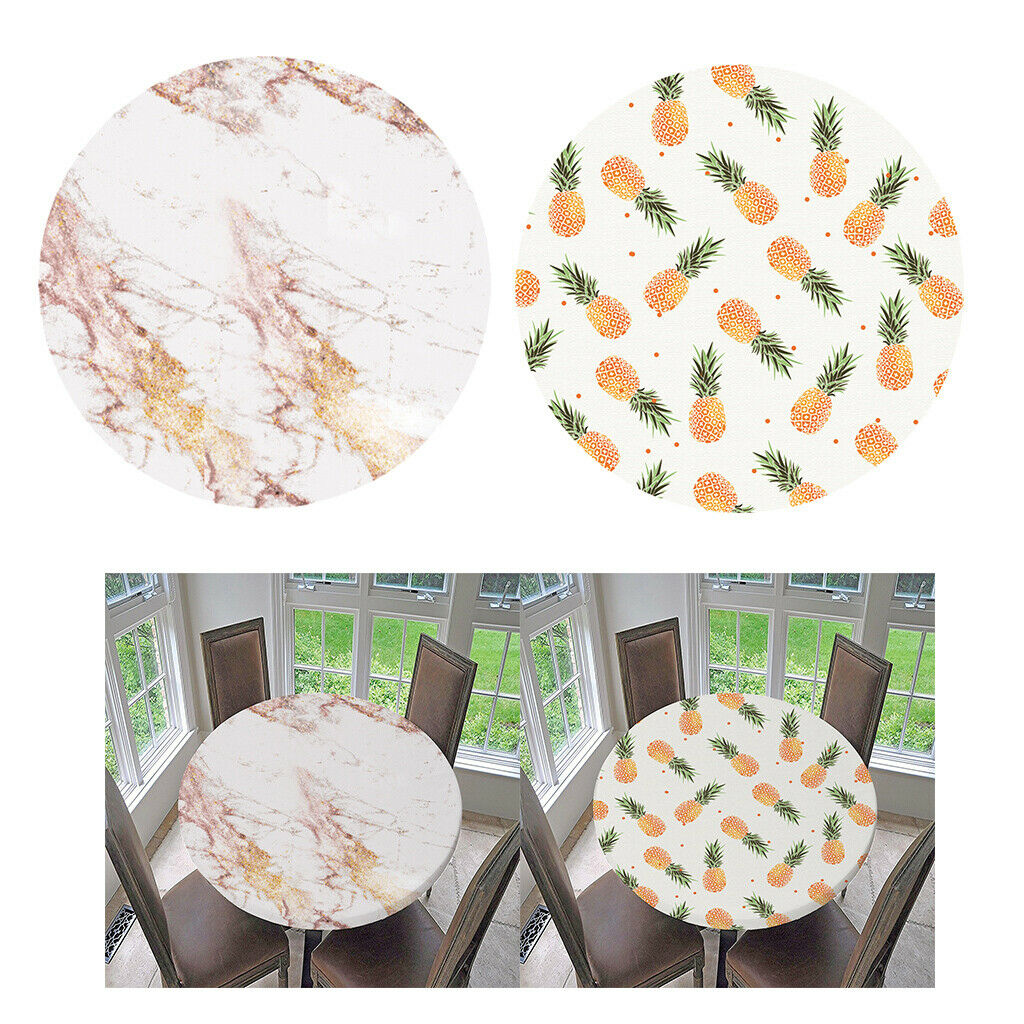 2pcs Waterproof Non-slip Round Table Cover Table