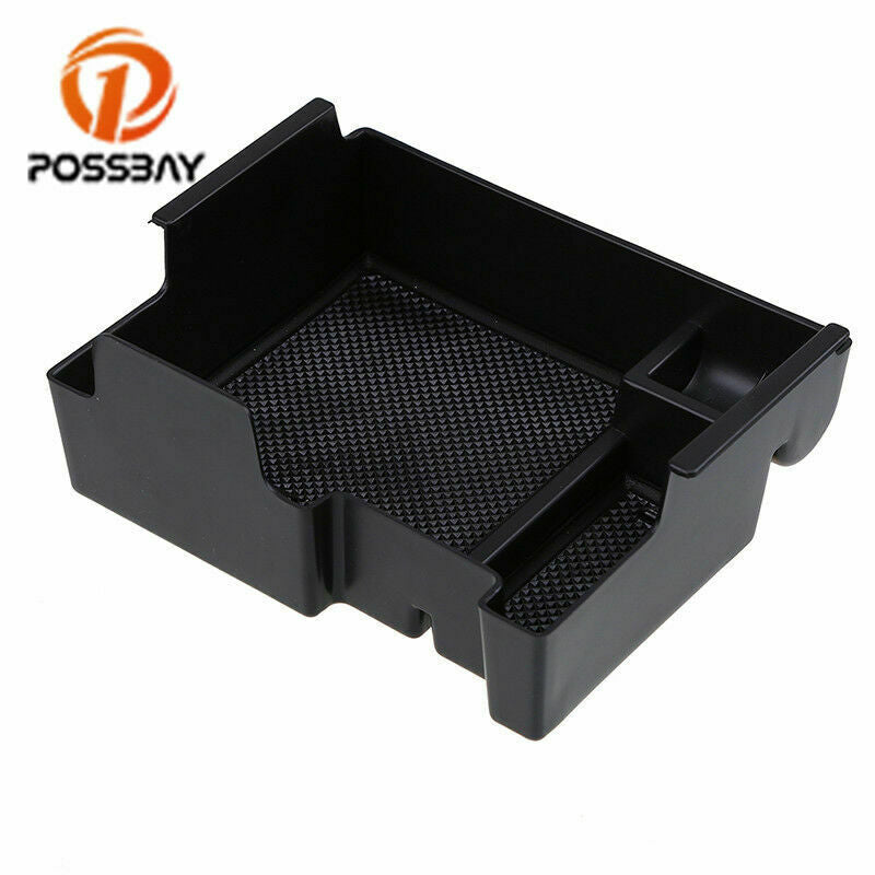 Interior Armrest Storage Box Center Console Tray Black For Ford F150 2015-18 17