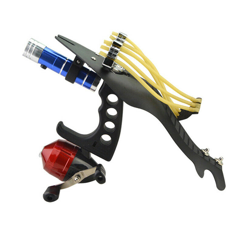 Fishing Slingshot Kit Catapult Bow Bowfishing Darts Reel Archery Hunting Set
