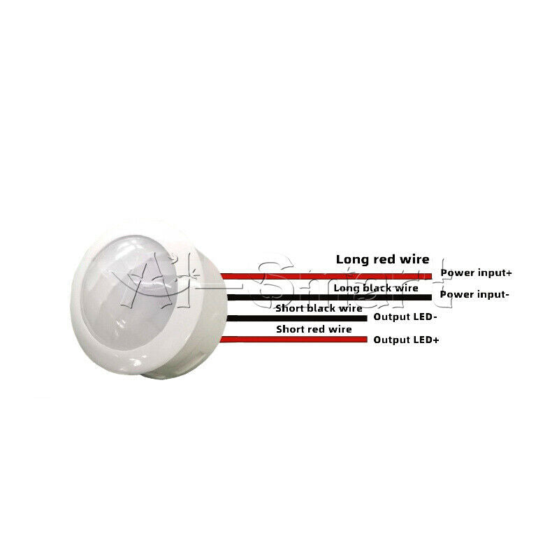 Human Body Infrared Sensor Switch Wiring Ceiling Lamp DC 9V-60V 18W