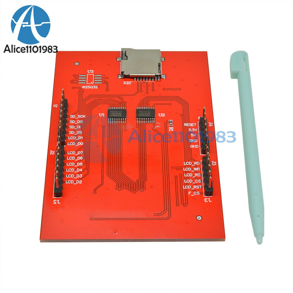 2.8" SPI TFT LCD 240x320 Serial Port Module+5V/3.3V PCB Adapter Micro SD ILI9341