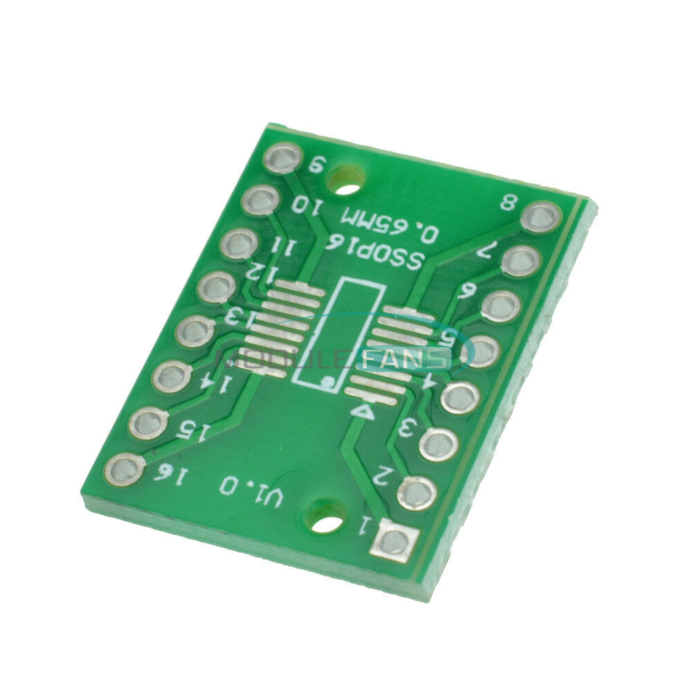 5PCS SSOP16 SOP16 TSSOP16 To DIP16 0.65/1.27mm IC Adapter PCB Board