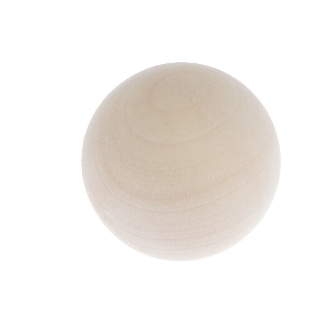 Natural Hardwood Balls 7.5cm Dia.- Unfinished Natural Wooden Balls for Crafts,