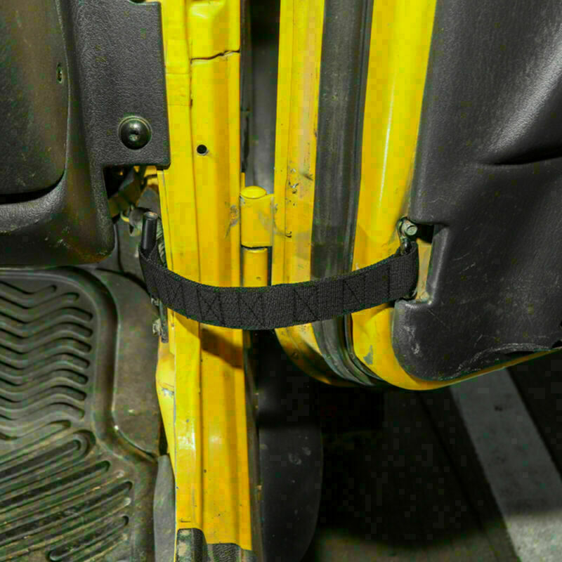 Black Car Door Limit Strap Bandage Rope ForWrangler TJ 1997-2006 2PCS CN