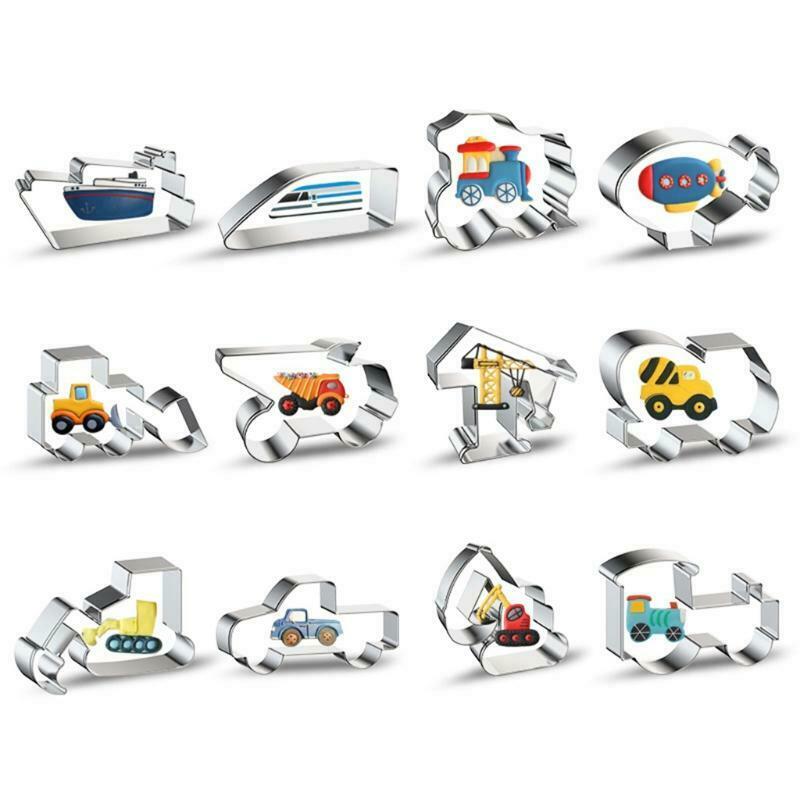 Transportation and Vehicles Cookie Cutter Set Tractor Train Dump Truck Airplane
