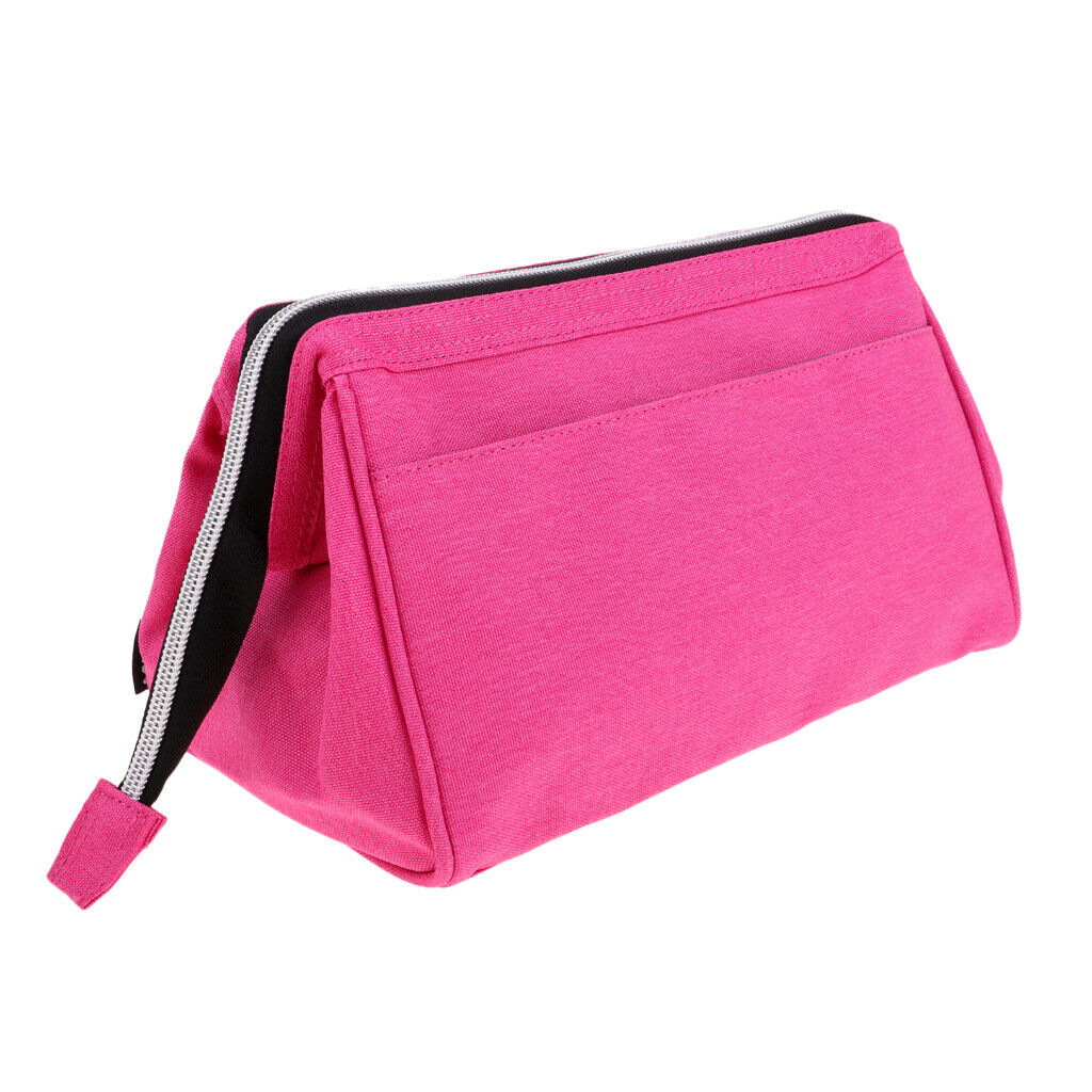 Travel Toiletry Organizer Outdoor Wash Bag Cosmetic Zipper Pouch Rose Red