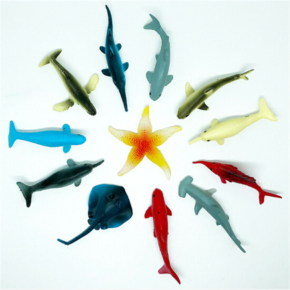 5Pcs Plastic Sea Marine Animal Figures Ocean Creatures Sea Life Crab Kids .l8