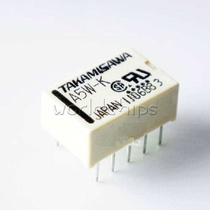 A5W-K A5W 2X 5V DIP-10 RELAIS TAKAMISAWA RELAY UM AUDIO SIGNAL WC