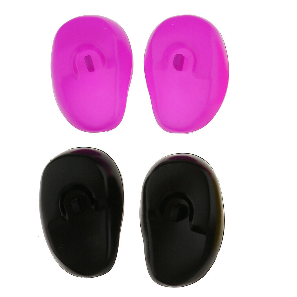 4 Pairs Silicone Salon Hairstyle Hair Washing Dye Ears Cover Guard Protector