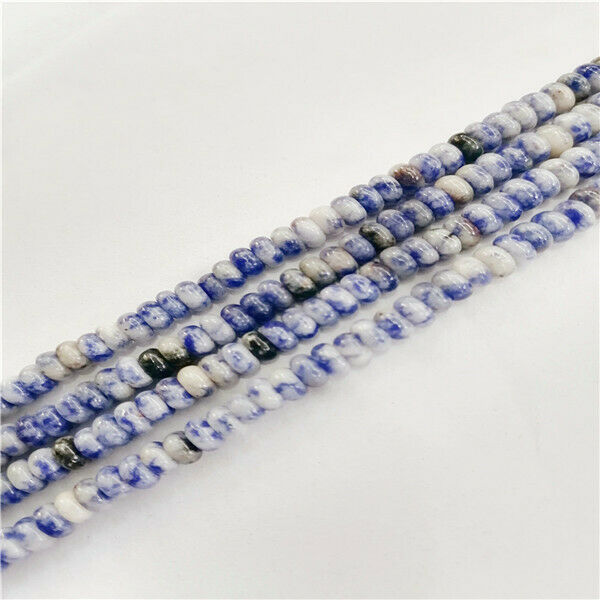 1 Strand 6x4mm Natural Blue Sodalite Rondelle Abacus Spacer Beads 15.5" HH9365