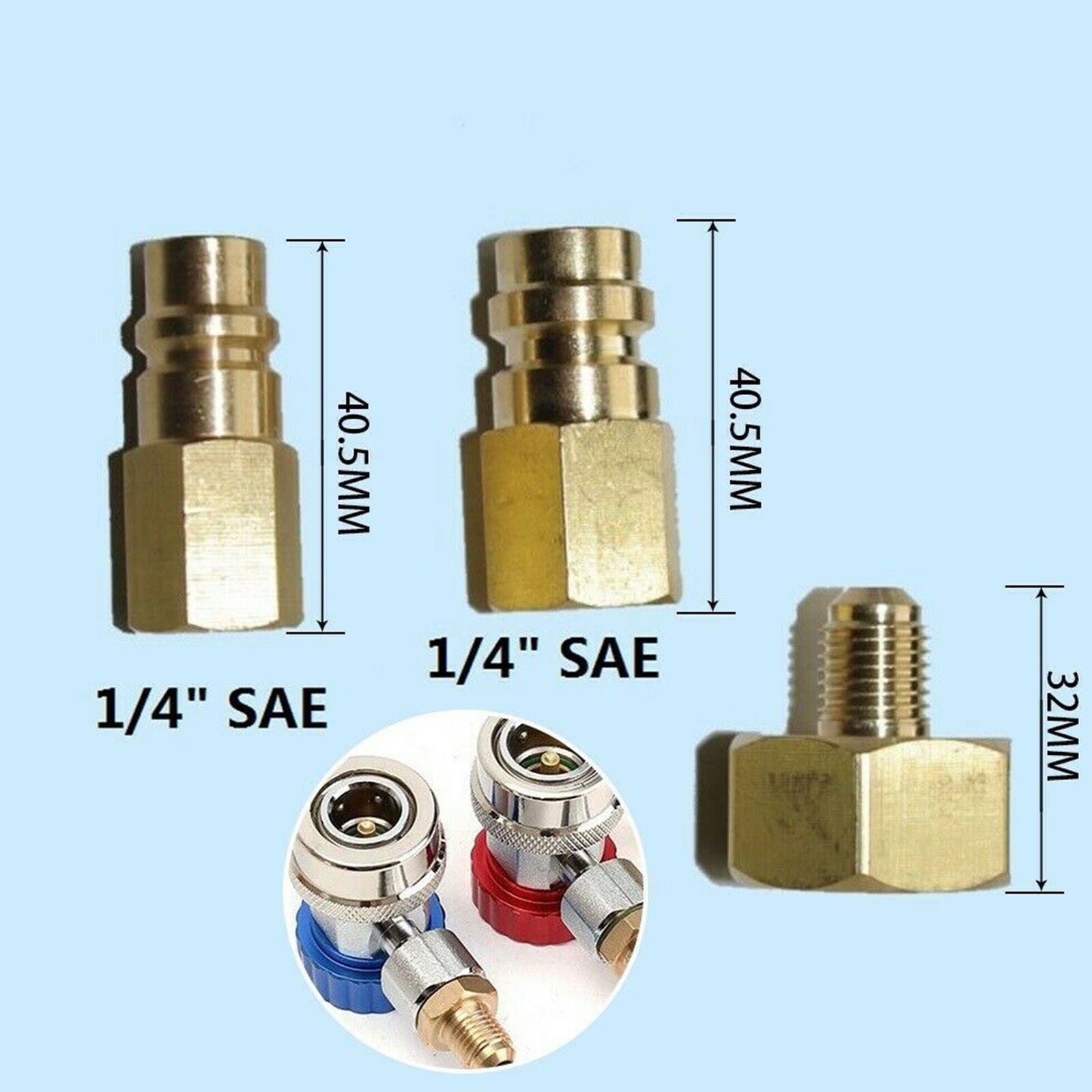 1Set Bottle Adapter For Refrigerant R134a Air Conditioner Gas Transfer Adaptor