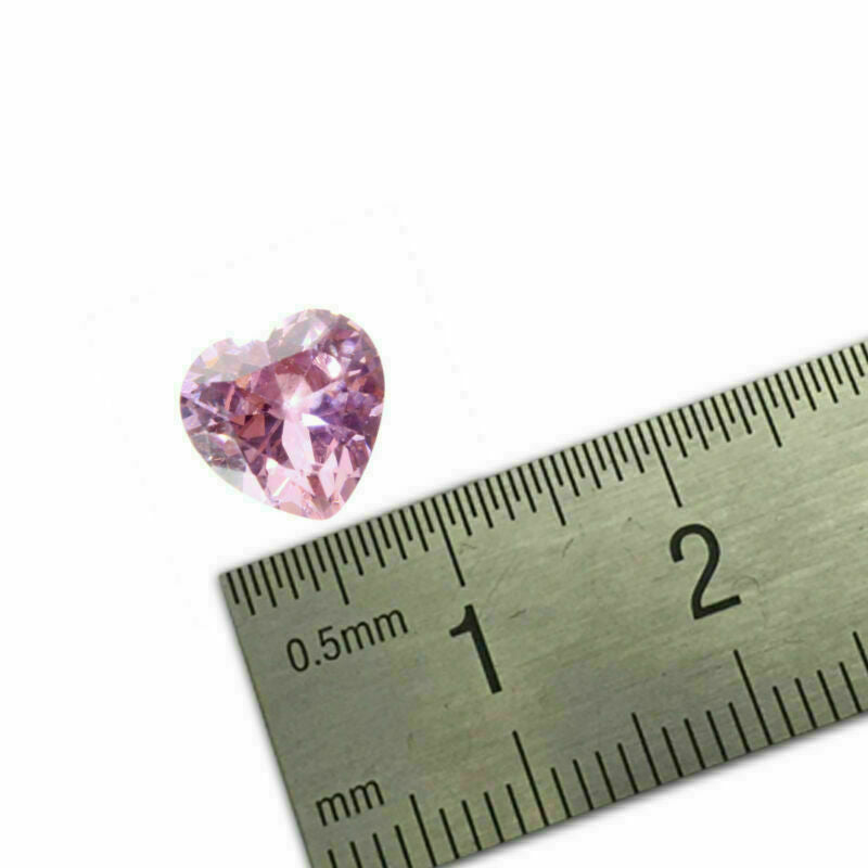 10x10mm Light Pink Sapphire Heart Shaped Faceted Cut VVS Loose Gems Gift 5.51ct