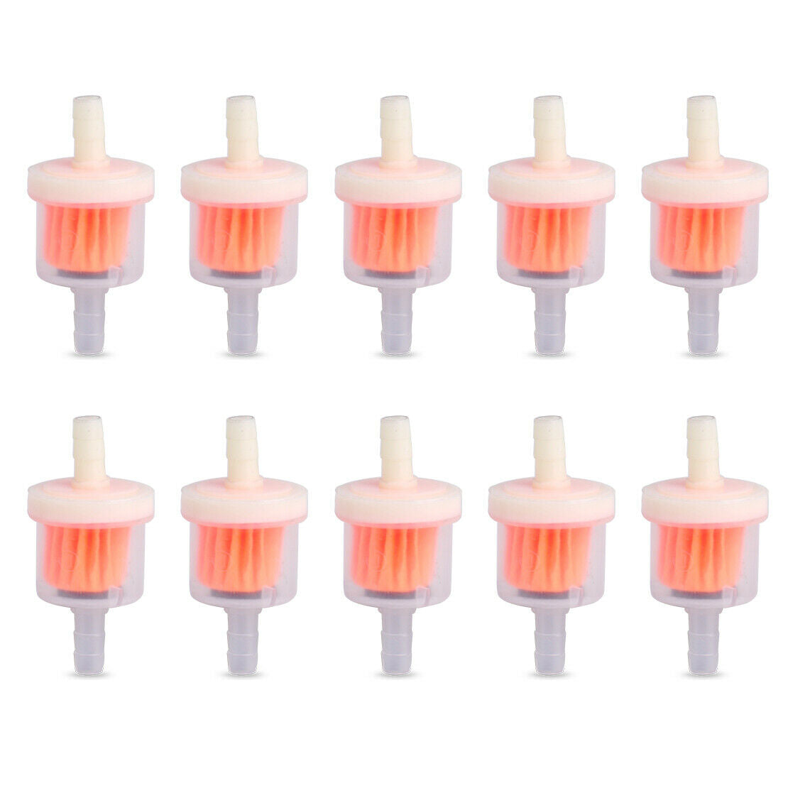 10x Motorcycle Scooter Clear 1/4'' 6-7mm Hose Inline Gas Fuel Gasoline Filter An
