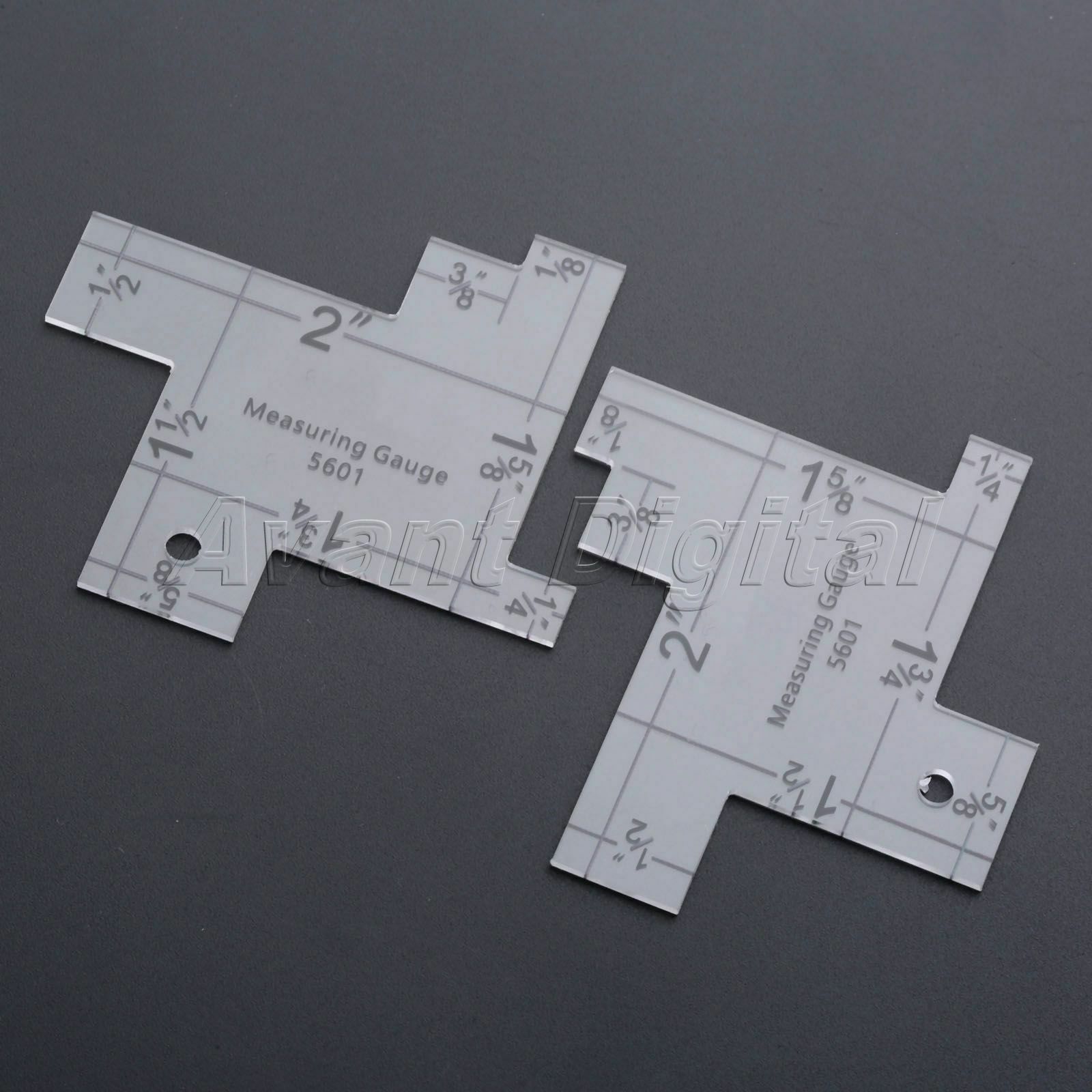 Household Plastic Patchwork Ruler 2.28"x2.05" Sewing Quilting Gauge Measuring