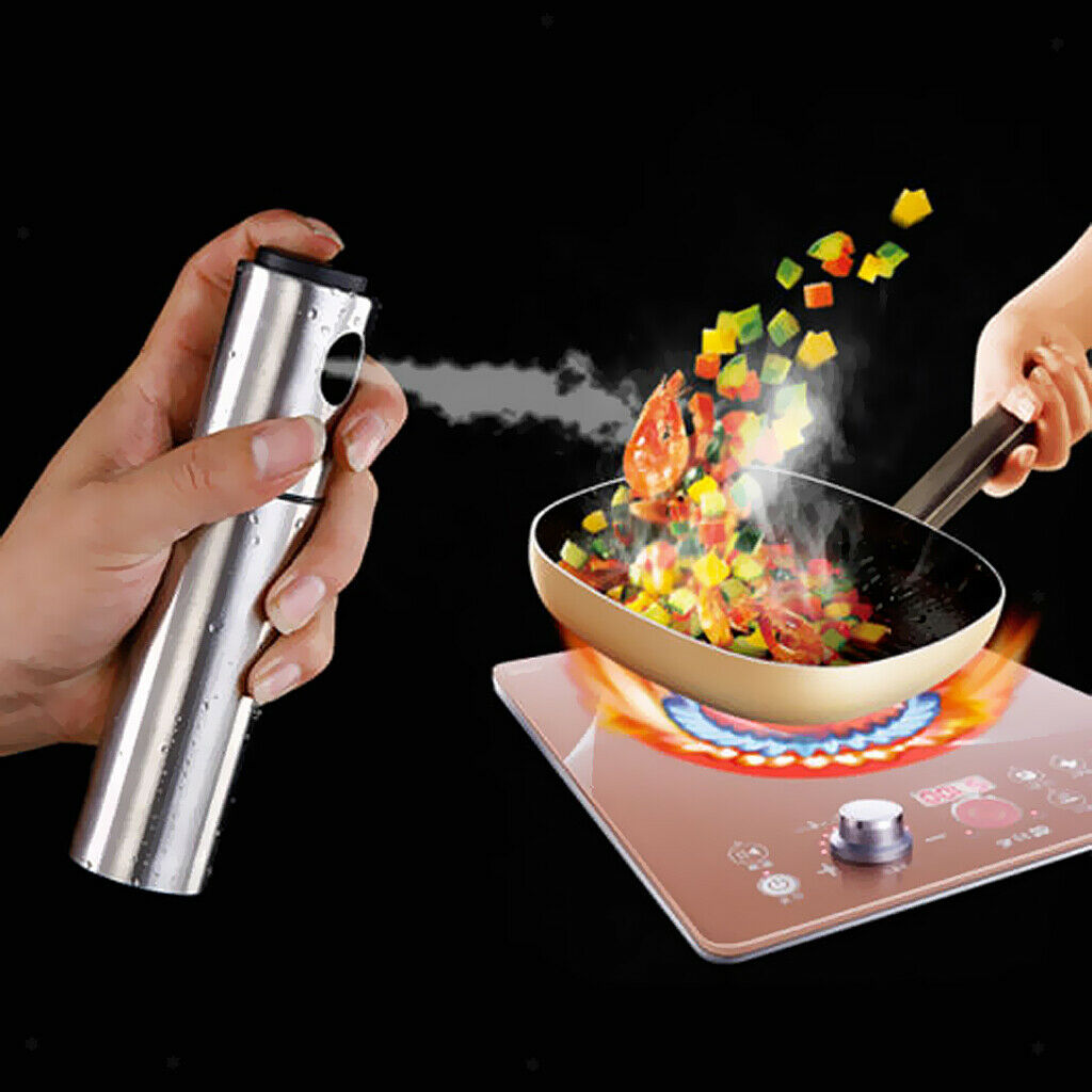 Stainless Steel Olive Oil Pump Spray Bottle Sprayer Vinegar Salad Dressing
