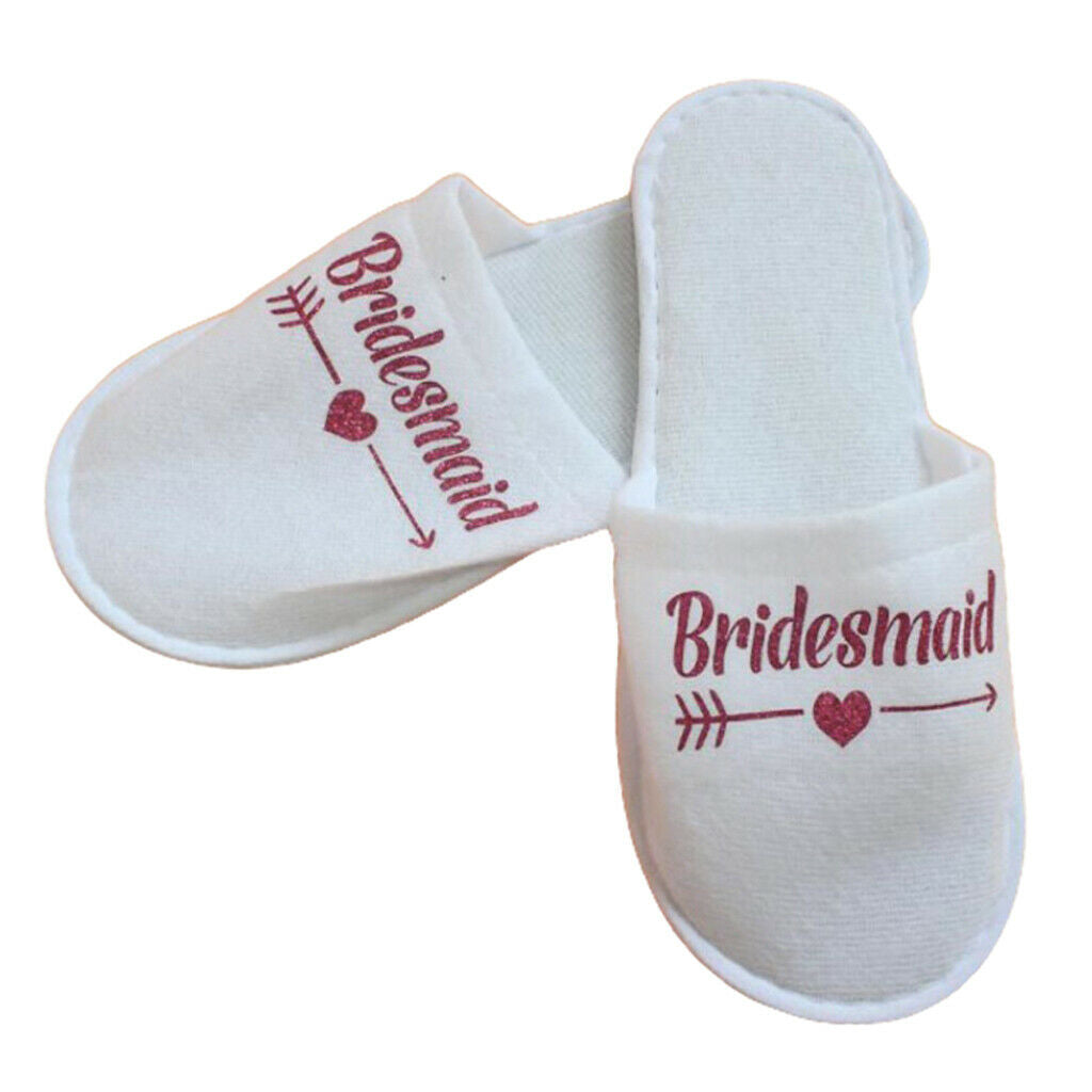 2 Pairs Lightweight Wedding Bridesmaid Sauna Closed Toe Home Guest Slippers