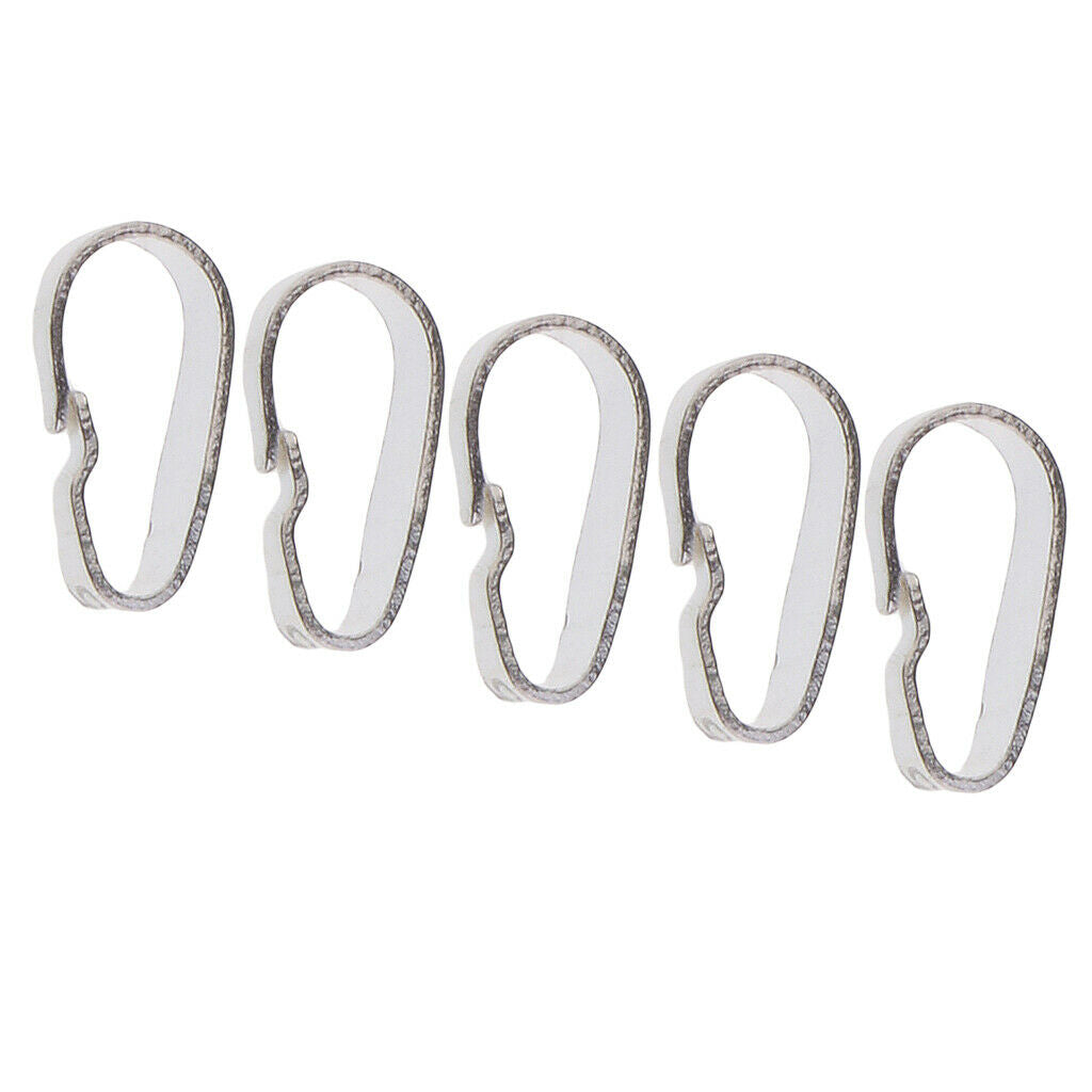 5pcs S925 Pinch Clasp Jewelry Making Jade Agate Pendants Bail Connector 6mm