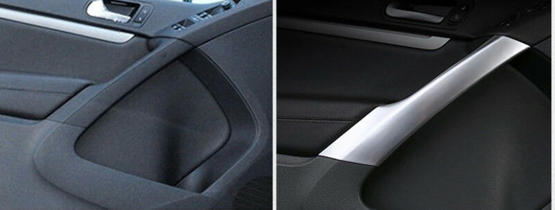 Chrome Interior Door Armrest Cover Trim Molding 4pcs ABS For VW Tiguan 2010-2015