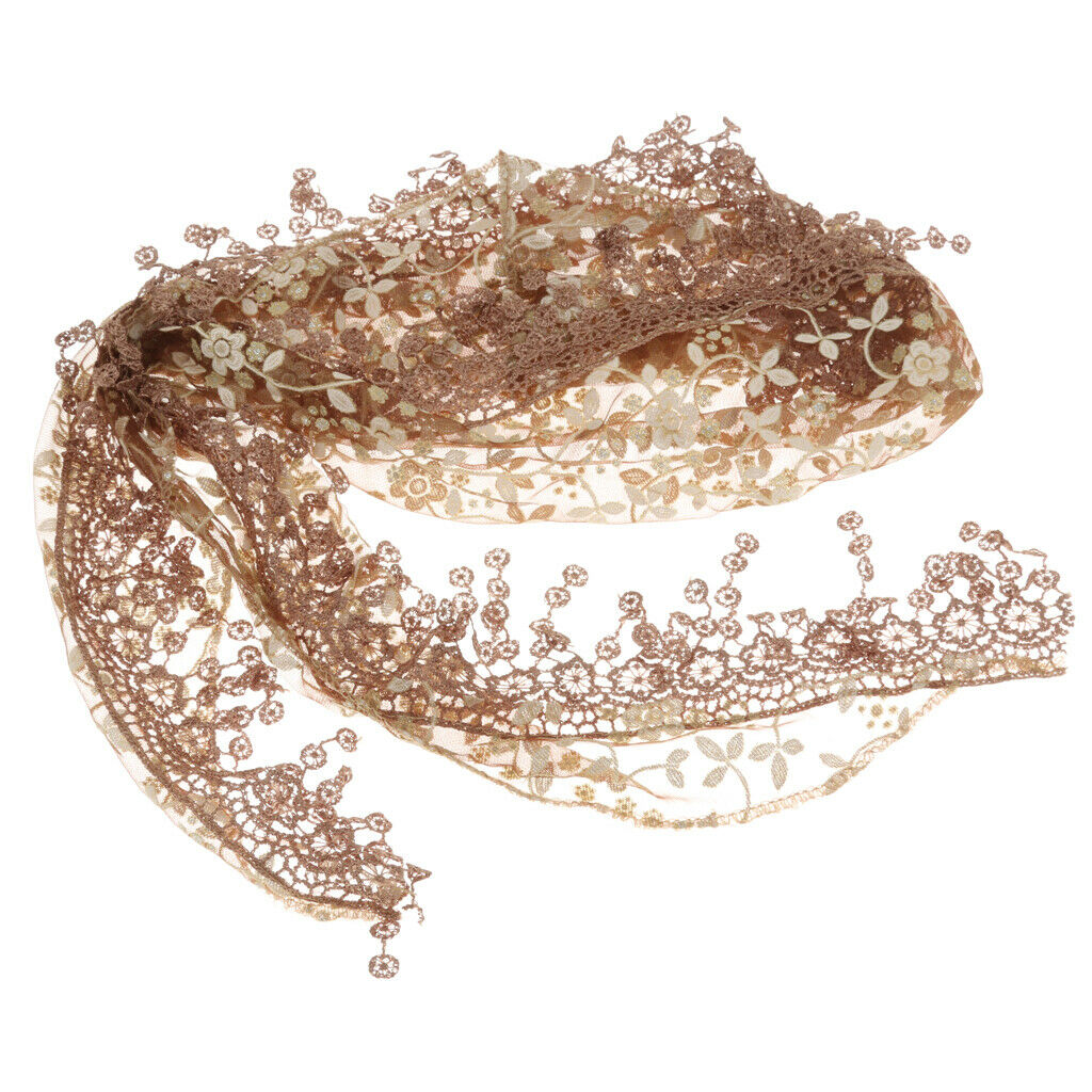 Newborn Baby Soft Silk No-Stretch Lace Trim Wraps Photography Props Coffee