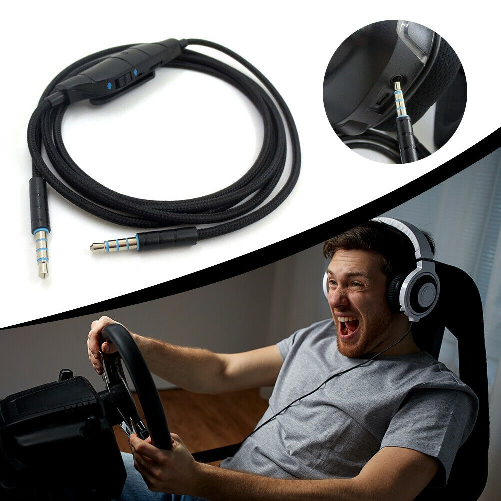 1.5m Headphone Audio Cable Replacement for Logitech G633 G635 G933 G935 @