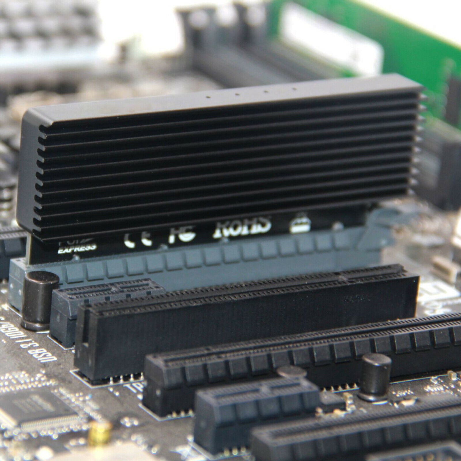 M.2 NVMe Adapter PCI-e x4x8x16 With Aluminum Heat Sink for M.2 M Key 2280 2260