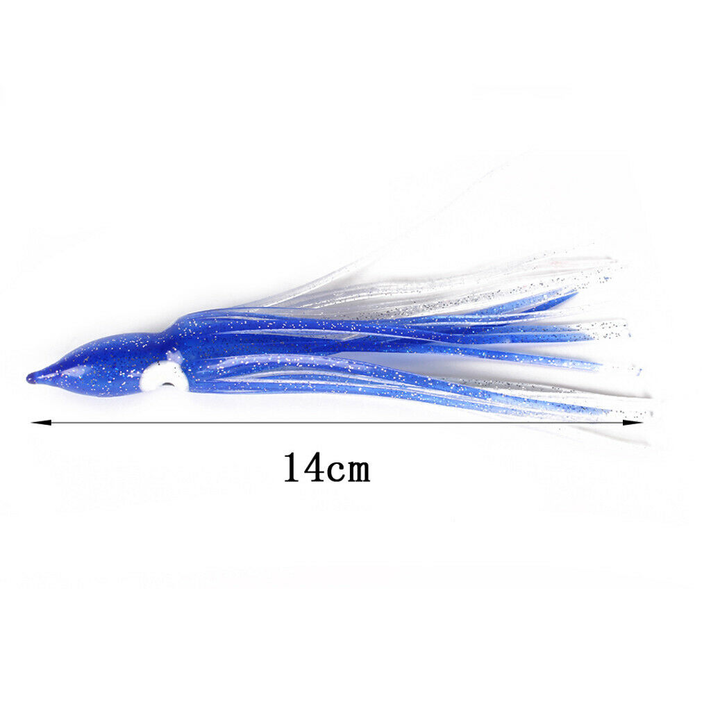10pcs Fishing Lures Squid Octopus Skirts Lures Soft Baits Crankbaits M