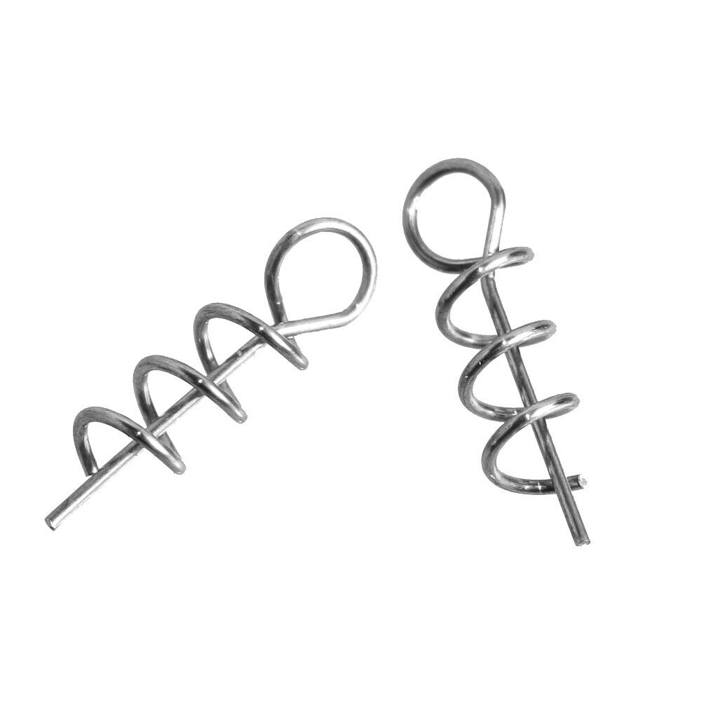 100Pcs Fishing Lures Pin Fixed Latch  Soft Worms Fishing Baits Spring