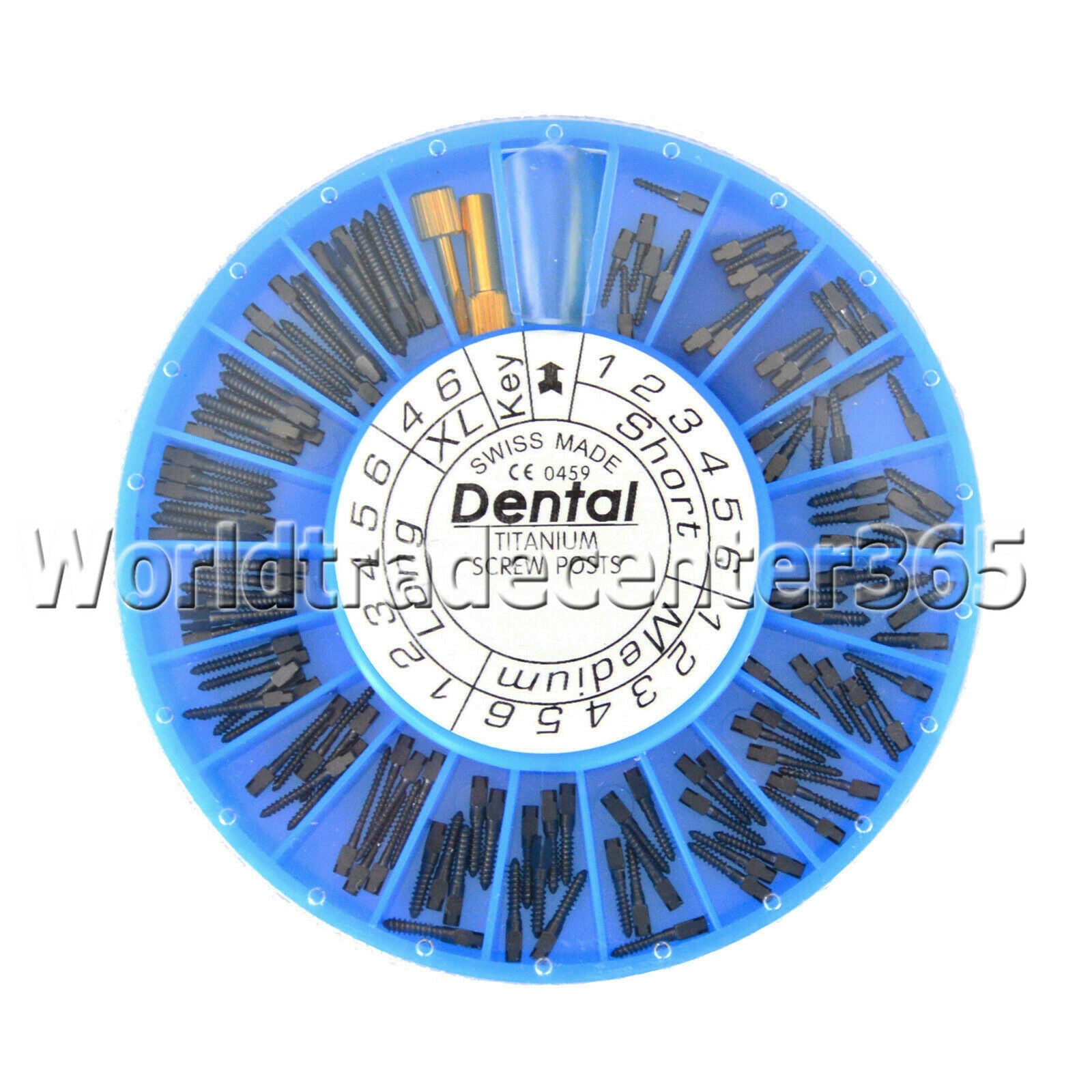 Dental 120Pcs Assorted Conical Screw Posts Kits Refills Pure Titanium Fit Nordin