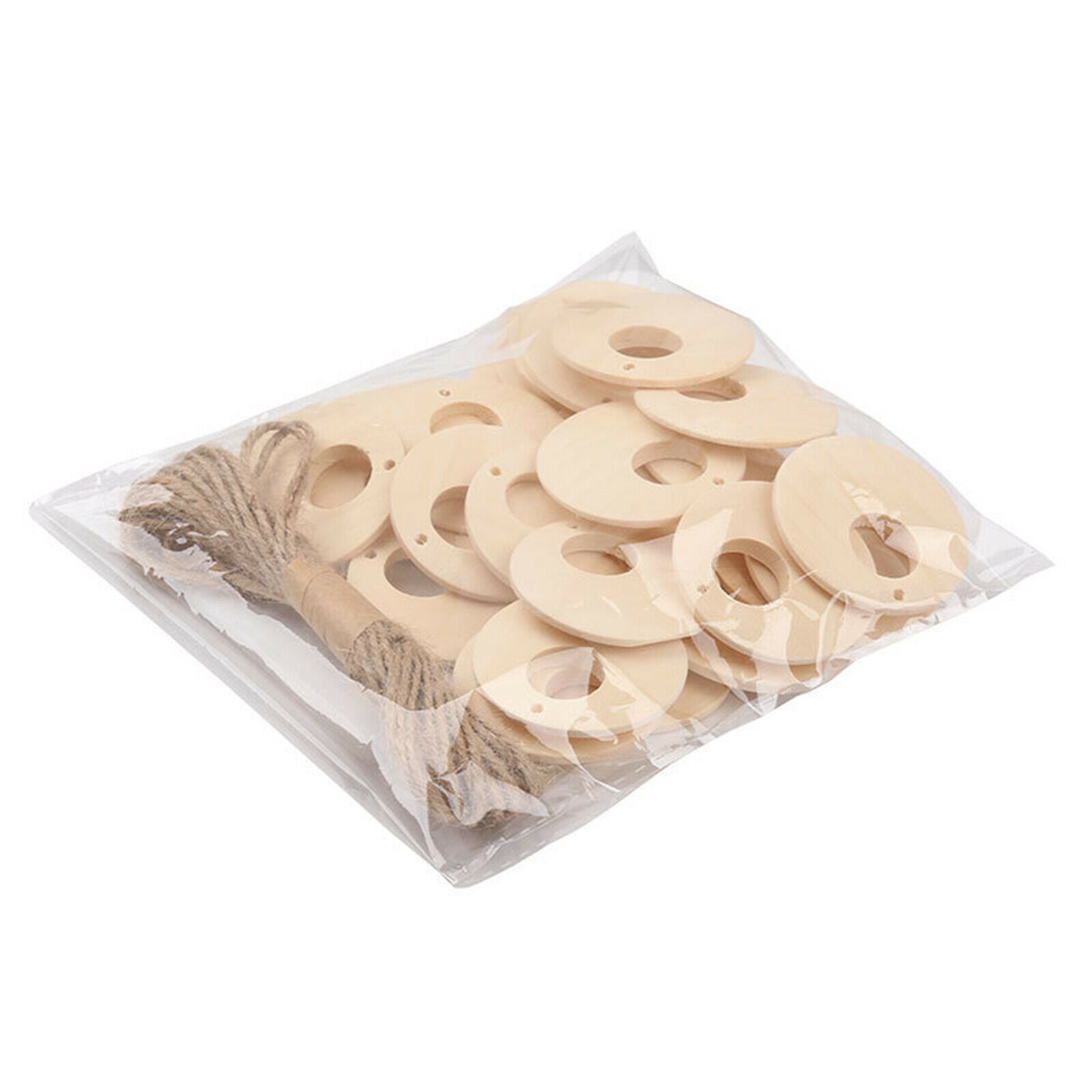 81pcs Wooden Christmas Tree Hanging String Ornaments Decor Art Craft Gift