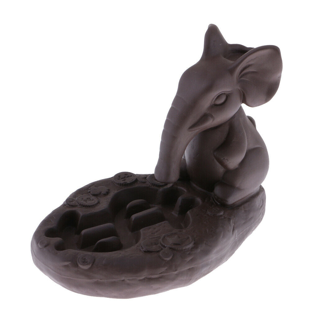 Porcelain Backflow Ceramic Incense Burner Smoke Tower Fragrance Elephant #8