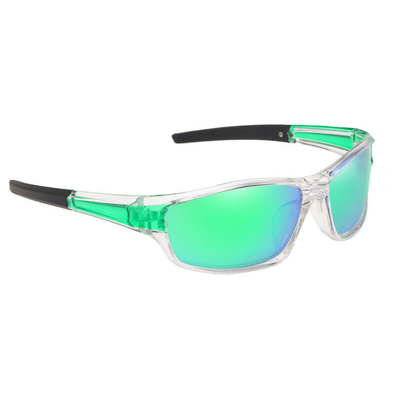 2X Cycling Polarized Goggles Bike Outdoor Sports Anti-UV Sunglasses Clear Green